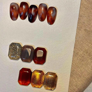 AILANUO Vernis à ongles en gel UV série ambre 9 couleurs Base - Non toxique Vegan Écologique Sans HEMA Cure LED/UV Utilisation professionnelle OEM/ODM - Product Image 1