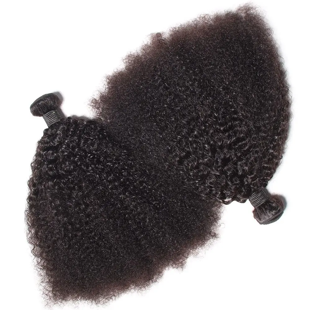 Human Hair Kinky Curly Bundles Afro Curly Bulk Bundles Remy Hair Hair WEAVING >=30% Wholesale 4C 100% Real Brazilian Mongolian
