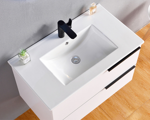 ตู้ห้องน้ำติดผนังแบบโมเดิร์นพร้อมอ่างเซรามิก ท่อระบายน้ำสแตนเลส กันน้ำ ทำความสะอาดง่าย ทนทาน - Product Image 4