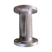 Tuyau métallique flexible tressé en acier inoxydable 304 304L 316 316L à bride, basse pression, résistant à la corrosion, pour l'alimentation en eau