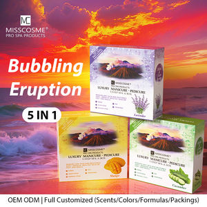 Spa de luxe pour ongles, kit de pédicure de salon, de <span class=keywords><strong>clinique</strong></span>, de spa, fabricant de parfum de perle, kit de pédicure en 5 étapes avec cristaux à bulles, spa pour les pieds dans une boîte - Product Image 2