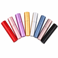 Atomiseur de parfum rechargeable 5 ml à fond épais, flacon de voyage avec bouchon à vis, décalcomanie, portable et à mécanisme rotatif
