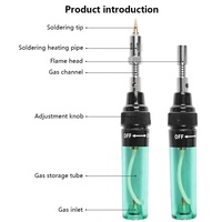 Kit de Soldadura Portátil de Gas Butano 13 en 1, Mini Soldador de Butano, Kit de Antorcha de Soldadura, Butano Puro Inflable