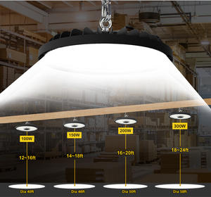 재고 무료 배송 2 개/판지 6500k 100W 150W 200W 300W ufo <span class=keywords><strong>led</strong></span> 하이 베이 라이트 1.5m AWG 케이블 플러그 - Product Image 5