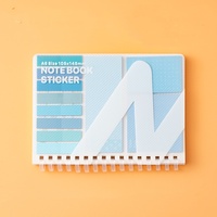 Combo Coil Notepad mit selbst klebendem Multifunktions-Klassifizierungsindex-Etikett Buntes Notepad-Haft notizbuch