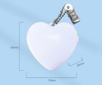 Bolsos Modernos de Material ABS con Luz LED en Forma de Corazón, Sensor Táctil, Funciona con Batería, Esencial para la Visibilidad Nocturna, Cable USB