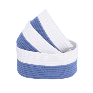 SPYRO Panier de rangement tressé en corde de coton bleu et blanc, 3 pièces, haute qualité, nouveauté, vente chaude - Product Image 1