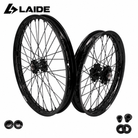 Ensemble de roues à rayons noires KKE 21/18 pouces, 1.6x21 avant, 1.85x18 arrière, jantes en aluminium pour moto électrique Sur Ron Light Bee X, tout-terrain