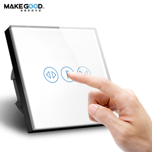 MakeGood Smart Home System Touch Wall Electric Tuya Smart Life Interruptor de cortina inteligente Wifi <span class=keywords><strong>Alexa</strong></span> y Google Home Control - Product Image 3