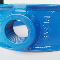 Tee-shirt mécanique filetage en fer, conduits pour tubes PE / PVC avec revêtement époxy