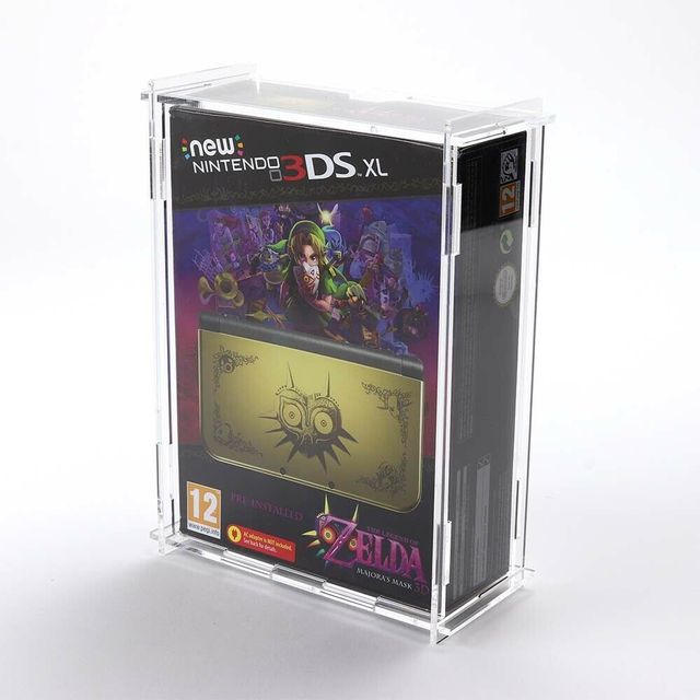 Clear Acrylic NEW 2DS XL Boxed Console Display Case Acrylic Game Collector Cases