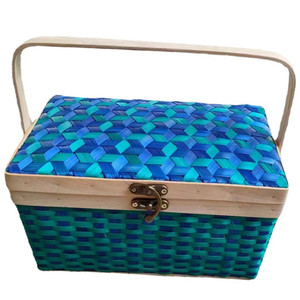 Wholesale Hand Bamboo Woven Gift Box Storage Small Wooden Box With Lid