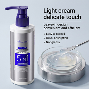 KORMESIC Marca Privada 200ml 5 en 1 Crema de Tratamiento Capilar Sin Enjuague Anticaspa Hidratante Nutritiva Acondicionador para el Crecimiento del Cabello - Product Image 1