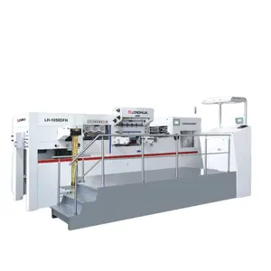 LH1050DFH Automatische Flatbed Papier Afdrukken Product Verpakking Embossing Folie Stempelen Sterven Snijmachine