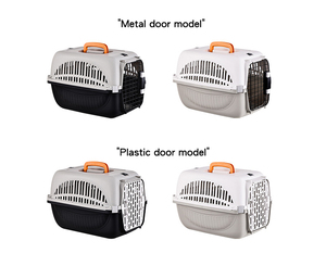 Caja de transporte de plástico para perros aprobada por envío aéreo con asa, jaulas para mascotas, bolsa de transporte y jaulas para casas de viaje con puerta de Metal - Product Image 4