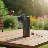 Moulin à café manuel portable en acier inoxydable 420, meule conique en aluminium CNC à 3 roulements, pour expresso, pour le voyage, la maison et le camping