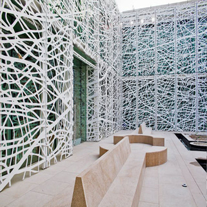 Màn Hình Đục Lỗ Trang Trí Mặt Tiền 3d Thông Gió Cắt Laser Tấm Nhôm Tấm Ốp Tường - Product Image 2