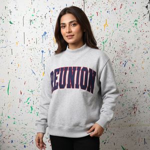 เสื้อฮู้ด REUNION สีสันตามสั่ง ผ้าฝ้าย 100% ซิปติด ปักลายด้วยด้ายละเอียด สำหรับฤดูหนาว - Product Image 1