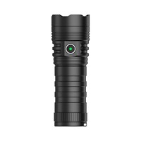 Lampe torche industrielle USB ultra-lumineuse 1600LM 20W, portée 400-500M, batterie 6000mAh, lumière 7500K, étanche IP68 pour le camping et la randonnée