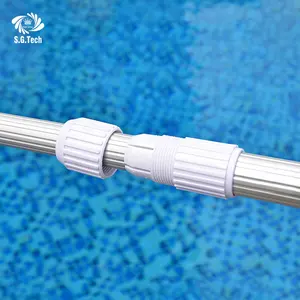 Dayanıklı uzatılabilir oluklu kutup 1.1mm kalınlığı alüminyum alaşım teleskopik çubuk yüzme havuzu aksesuarları için