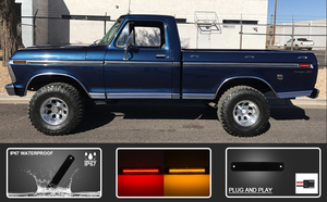 Luces Laterales LED para <span class=keywords><strong>Ford</strong></span> <span class=keywords><strong>F100</strong></span> 150 <span class=keywords><strong>Bronco</strong></span> 78-79 Econoline Van 75-91, Luces Intermitentes de Señalización de Cristal Color Ámbar Rojo Ahumado - Product Image 6