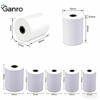 Rouleaux de papier thermique personnalisés de qualité supérieure 57*40mm pour caisses enregistreuses, reçus de caisse, TPV, guichets automatiques, banques, centres commerciaux et cartes de crédit