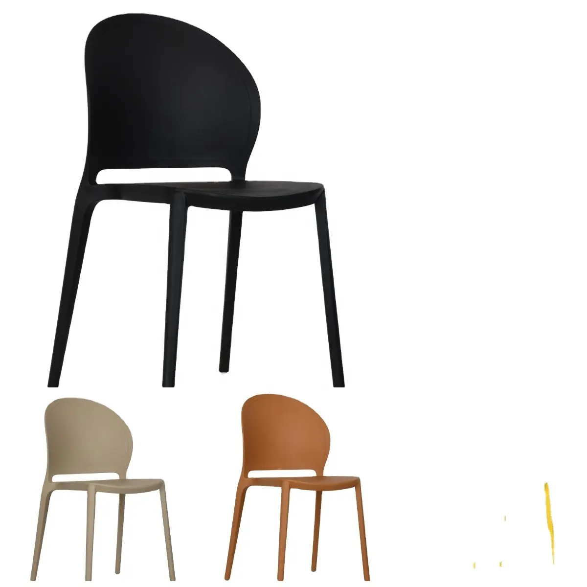 Chaises et Tables en plastique bon marché, Vente en gros, Mobilier d'extérieur, Ensemble de jardin, Chaise en résine plastique