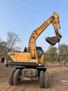 Excavadora de ruedas Hyundai 150W-9t de alta calidad para construcción, minería, motor Cummins, excavadora sobre orugas almacenada en venta - Product Image 5