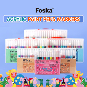 Stylos à peinture acrylique FOSKA, couleurs <span class=keywords><strong>pastel</strong></span> à base d'eau, pointe fine de 2 mm, marqueurs pour la peinture sur roche, la création de cartes, le bricolage et les fournitures artistiques - Product Image 6