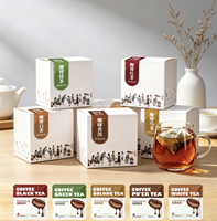 Coffrets cadeaux OEM de café en grains mélangés (Pu'er / Noir / Blanc / Vert / Oolong) en sachets individuels – Prix de gros