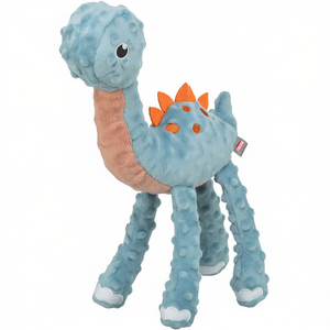 Jouet à mâcher pour animaux de compagnie Dino 38 cm bleu avec pointes orange pour chiens - Product Image 3