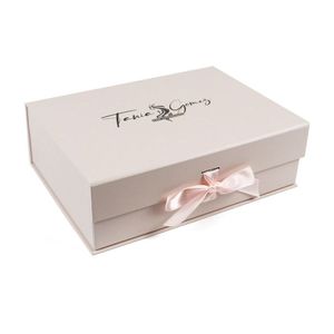 Custom Logo UV-Coated <b>White</b> Gift <b>Box</b> Versatile Collapsible Sponge Lining Embossing Glossy/Matt Lamination Recycled Material - Product Image 1