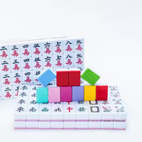 Juego de Fichas de Mahjong Americanas de Lujo Personalizadas, 166 Piezas, Acrílico Rosa, Calidad Profesional, Logotipo Personalizado, Tamaño Personalizado, Mesas de Juego/Casino