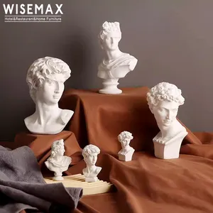 WISEMAX 독특한 가정 장식 가정용 캐릭터 수지 조각 장식 머리 동상 입상 장식 거실 장식