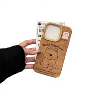 Coque de téléphone en TPU avec motif de chien en line art adorable et détail 'Lucky', antichoc, design minimaliste et charmant pour