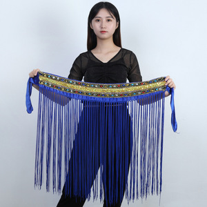 Jh551 Bufanda Tribal de Cadera para Danza del Vientre para Mujer con Flecos, Cortador de Cadena de Franela para Máquina Overlock - Product Image 4