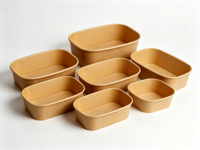 Bol à salade, soupe, en plastique jetable de 300 ml avec couvercle à trous d'aération