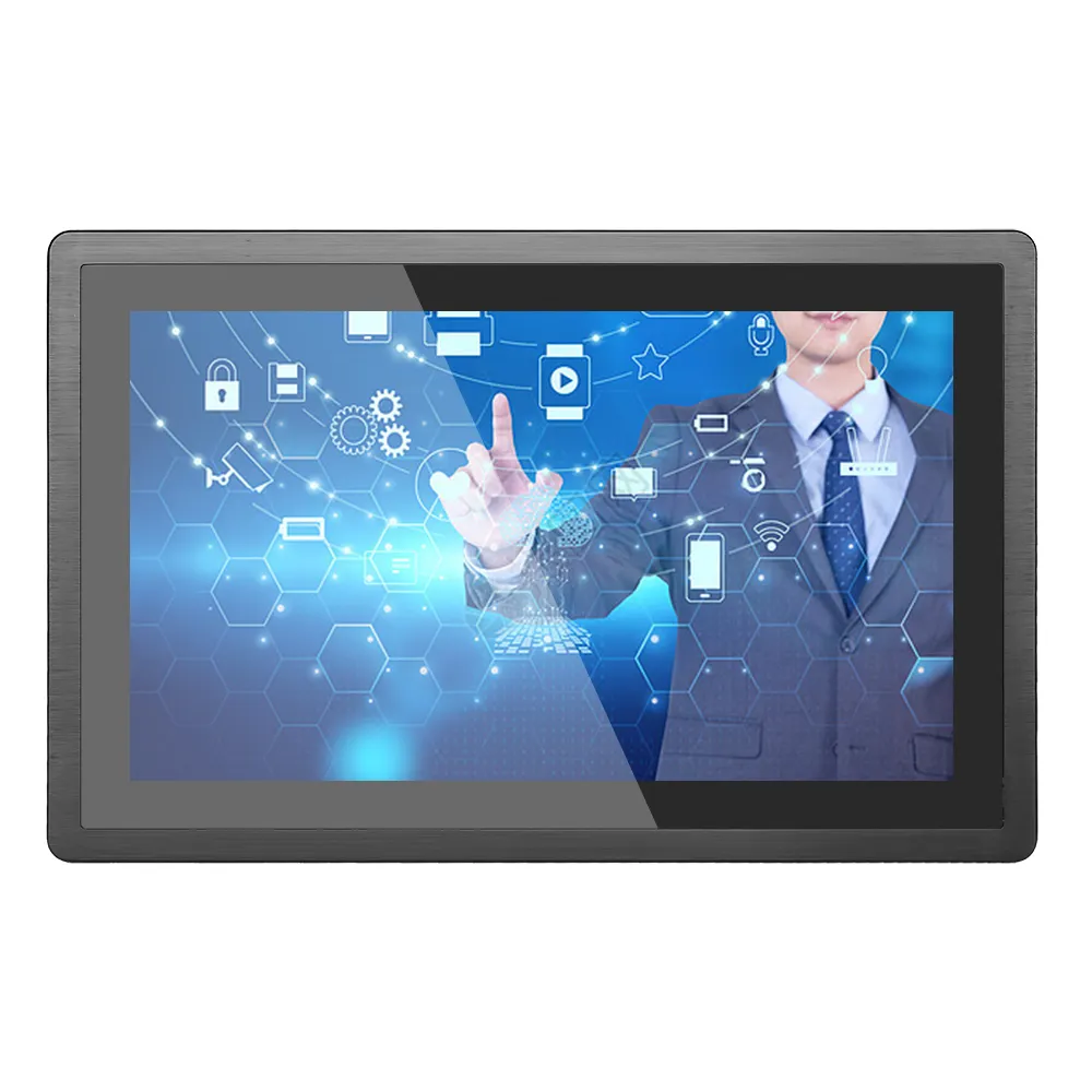 10 12 15 17 21 industrial embedded lcd monitor wall-mounted flat touch screen marine monitor with resistive touch