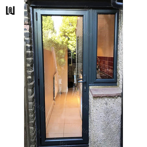 Porta Esterna Moderna Personalizzabile ODM/OEM 36x80, Porta <span class=keywords><strong>d</strong></span>'<span class=keywords><strong>Ingresso</strong></span> in Alluminio e Vetro, Porte a Battente in Alluminio per Patio - Product Image 1