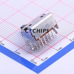 SSSF141300 Slide Switch Through hole Component (THT) Switch 4-Pole Double Throw Rectangle Pin Header PC Pin 16mm - Product Image 2