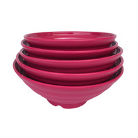 AIMI Bol de restaurant en plastique noir Ramen de cinq tailles, ensemble de bols durables pour pâtes et nouilles en mélamine