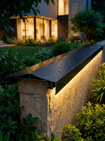 Utilisable comme couvercle étanche pour mur de garde-corps en briques et mortier sur le périmètre de la terrasse, éclairage LED en bande peut être installé