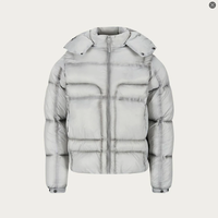 Dernière Veste Doudoune Courte Matelassée Homme en Duvet d'Oie Blanc 90/10, Chaude pour l'Hiver