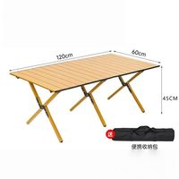 Table de camping pliable portable, légère, pour pique-nique, barbecue et voyages en plein air, vente en gros