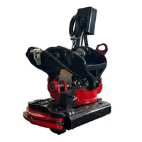BITSMANN Rotateur hydraulique inclinable pour excavatrice 5-7 tonnes, attache rapide S30/S40/S45, coupleur inclinable rotatif, accessoire de godet, inclinaison 45°