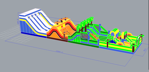 Parque de Obstáculos Inflable de Coco para Niños, Alquiler para Fiestas, Gran Parque Temático Inflable para Niños, Juegos al Aire Libre - Product Image 2