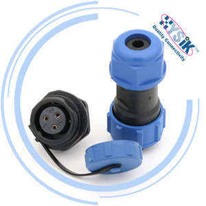 Connecteur d'aviation en plastique SP17 2 <span class=keywords><strong>3</strong></span> 4 <span class=keywords><strong>5</strong></span> 7 9 10 broches, <span class=keywords><strong>prise</strong></span> de câble, connecteur de panneau mâle/femelle étanche IP68 avec capuchon - Product Image 1