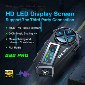 Q30 Pro xe máy màu xanh răng <span class=keywords><strong>intercom</strong></span> xe máy không thấm nước Phụ kiện <span class=keywords><strong>bluetooth</strong></span> Mũ bảo hiểm <span class=keywords><strong>intercom</strong></span> với LED hiển thị - Product Image 4
