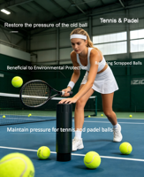 Vente en gros d'usine : 4 balles de tennis et de padel avec réservoir de pression, plusieurs couleurs, logo personnalisé, légères et portables