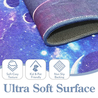 Tapis de sol 3D antidérapant en peluche douce pour salon et chambre à coucher, motif galaxie et univers étoilé, vente en gros
